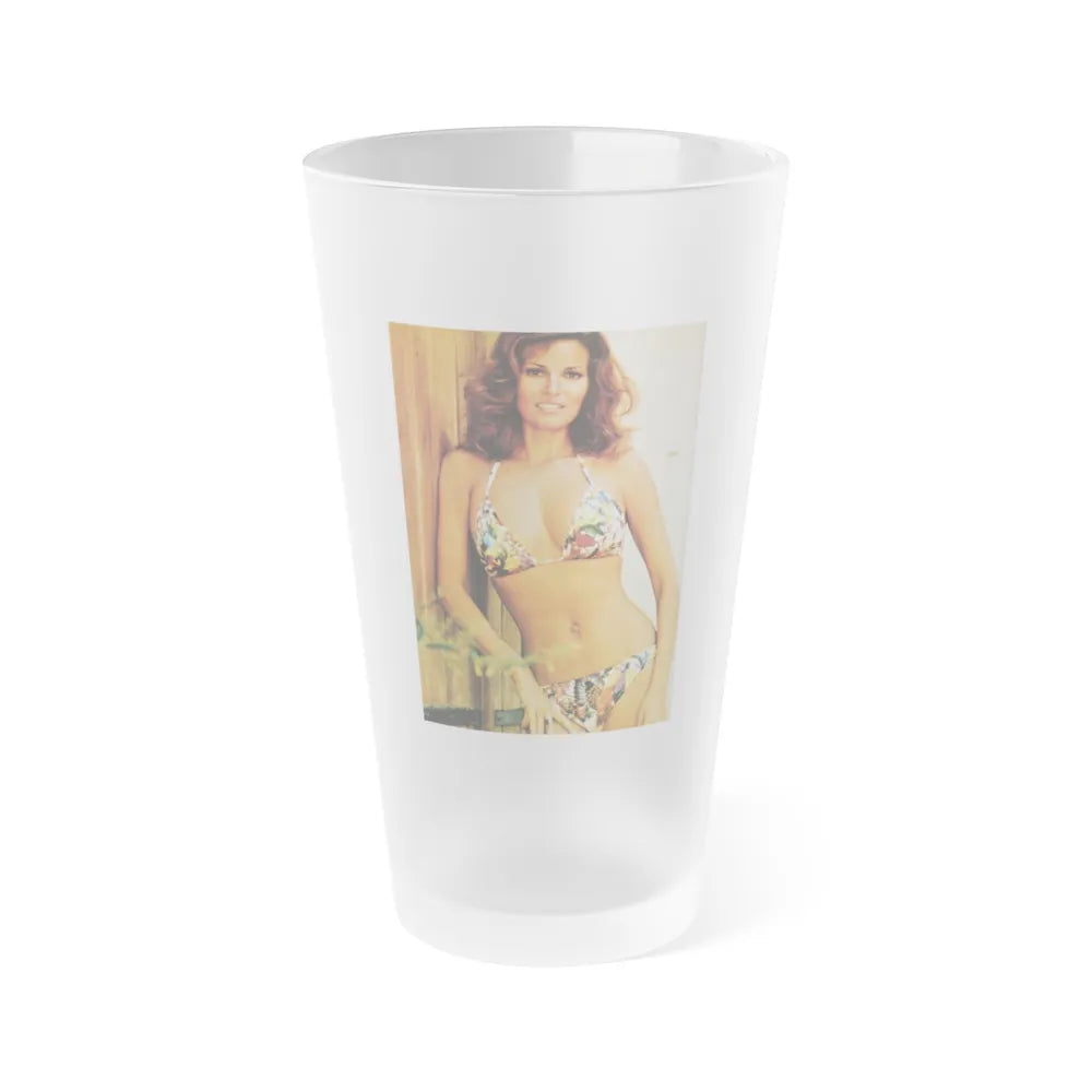 Raquel Welch #231 (Vintage Female Icon) Frosted Pint Glass 16oz-16oz-Frosted-Go Mug Yourself