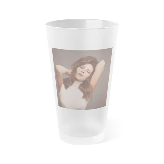 Raquel Welch #233 (Vintage Female Icon) Frosted Pint Glass 16oz-16oz-Frosted-Go Mug Yourself