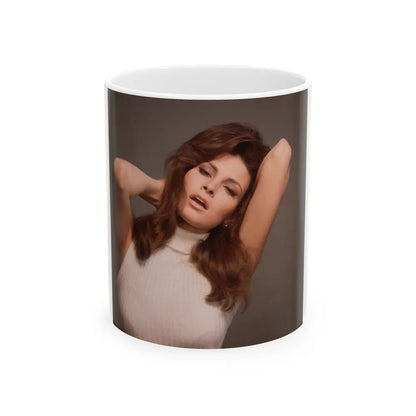 Raquel Welch #233 (Vintage Female Icon) White Coffee Mug-11oz-Go Mug Yourself