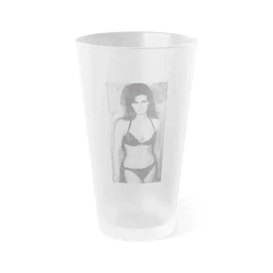 Raquel Welch #234 (Vintage Female Icon) Frosted Pint Glass 16oz 16oz Frosted - Go Mug Yourself