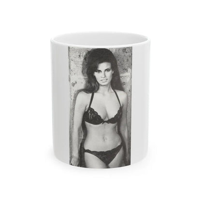 Raquel Welch #234 (Vintage Female Icon) White Coffee Mug-11oz-Go Mug Yourself