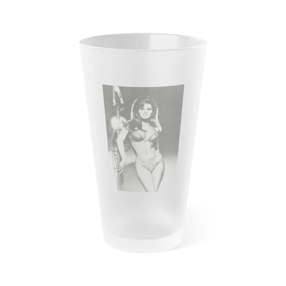 Raquel Welch #235 (Vintage Female Icon) Frosted Pint Glass 16oz-16oz-Frosted-Go Mug Yourself