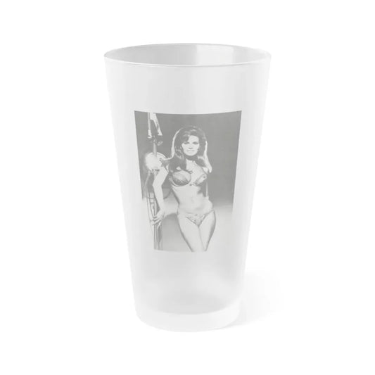 Raquel Welch #235 (Vintage Female Icon) Frosted Pint Glass 16oz 16oz Frosted - Go Mug Yourself