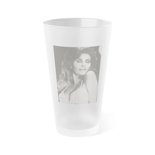 Raquel Welch #236 (Vintage Female Icon) Frosted Pint Glass 16oz-16oz-Frosted-Go Mug Yourself