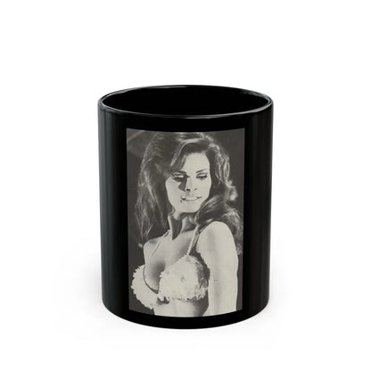 Raquel Welch #237 (Vintage Female Icon) Black Coffee Mug-11oz-Go Mug Yourself