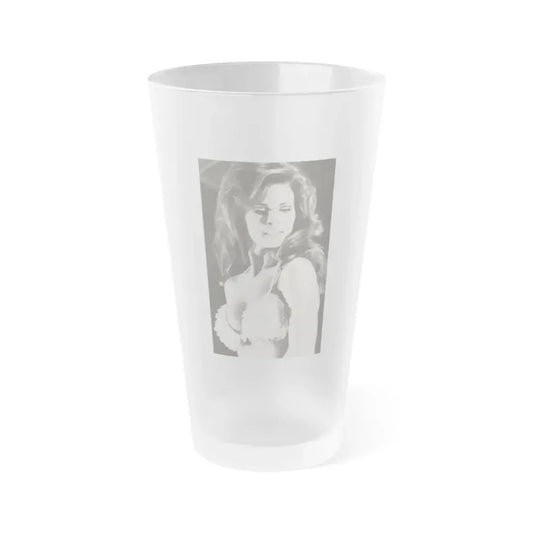 Raquel Welch #237 (Vintage Female Icon) Frosted Pint Glass 16oz 16oz Frosted - Go Mug Yourself