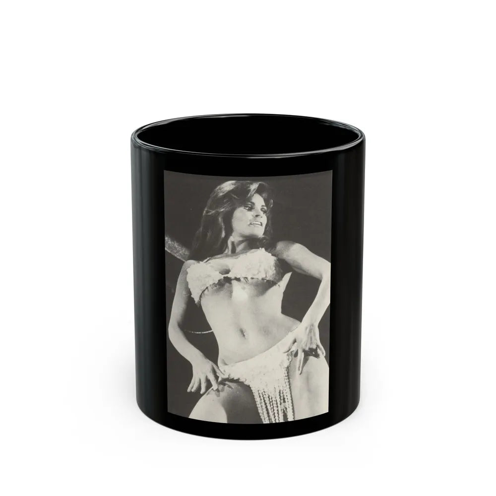 Raquel Welch #238 (Vintage Female Icon) Black Coffee Mug-11oz-Go Mug Yourself