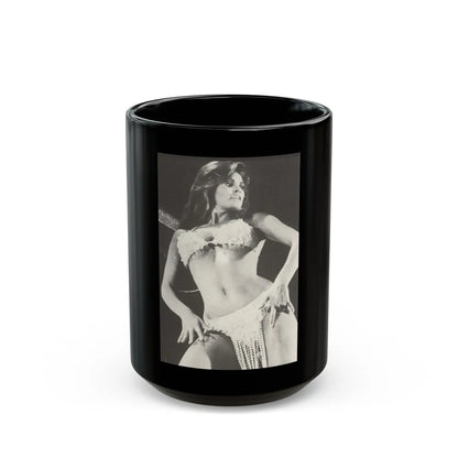 Raquel Welch #238 (Vintage Female Icon) Black Coffee Mug-15oz-Go Mug Yourself