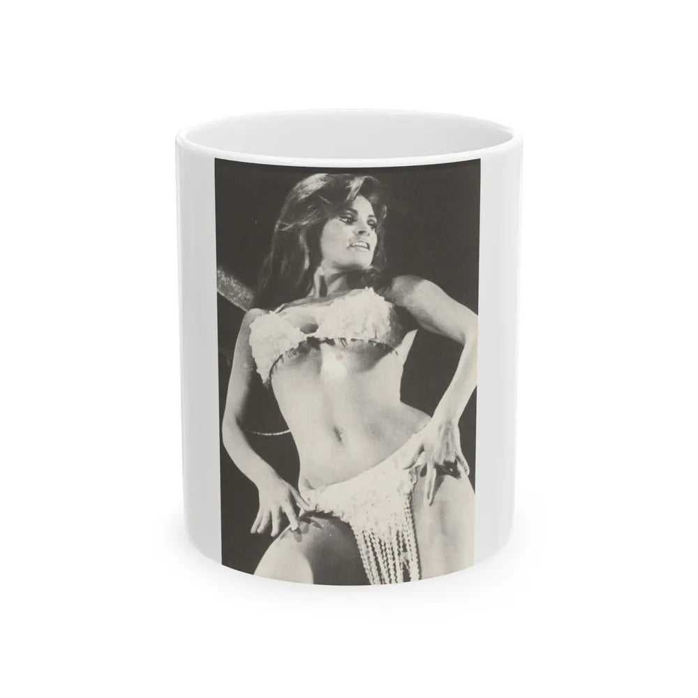 Raquel Welch #238 (Vintage Female Icon) White Coffee Mug-11oz-Go Mug Yourself