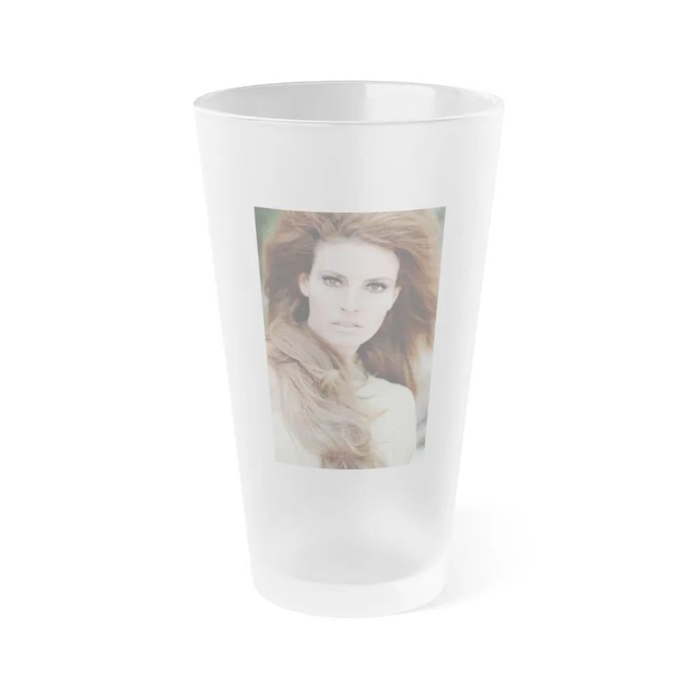 Raquel Welch #239 (Vintage Female Icon) Frosted Pint Glass 16oz-16oz-Frosted-Go Mug Yourself