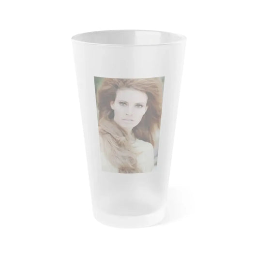 Raquel Welch #239 (Vintage Female Icon) Frosted Pint Glass 16oz 16oz Frosted - Go Mug Yourself