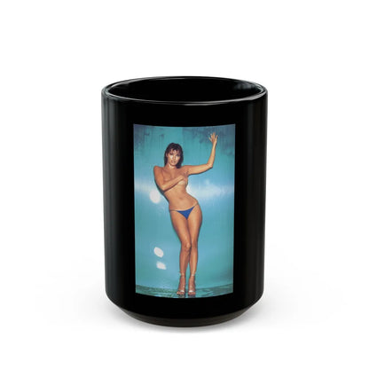 Raquel Welch #240 (Vintage Female Icon) Black Coffee Mug-15oz-Go Mug Yourself