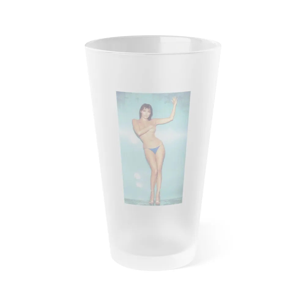 Raquel Welch #240 (Vintage Female Icon) Frosted Pint Glass 16oz-16oz-Frosted-Go Mug Yourself