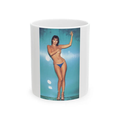 Raquel Welch #240 (Vintage Female Icon) White Coffee Mug-11oz-Go Mug Yourself