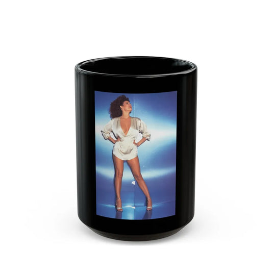 Raquel Welch #241 (Vintage Female Icon) Black Coffee Mug-15oz-Go Mug Yourself