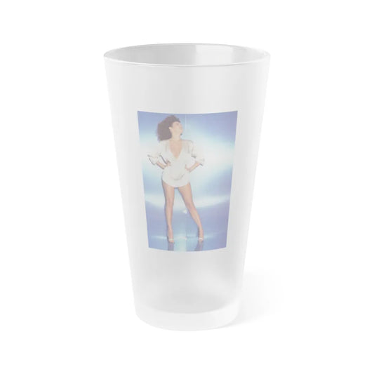 Raquel Welch #241 (Vintage Female Icon) Frosted Pint Glass 16oz-16oz-Frosted-Go Mug Yourself