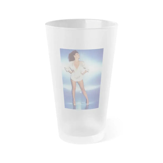 Raquel Welch #241 (Vintage Female Icon) Frosted Pint Glass 16oz 16oz Frosted - Go Mug Yourself