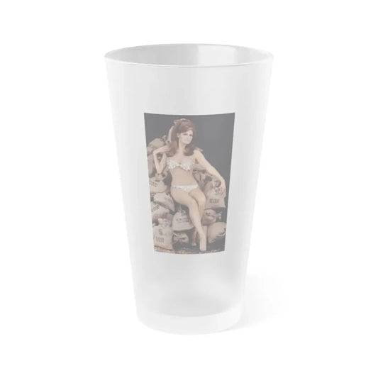 Raquel Welch #242 (Vintage Female Icon) Frosted Pint Glass 16oz 16oz Frosted - Go Mug Yourself