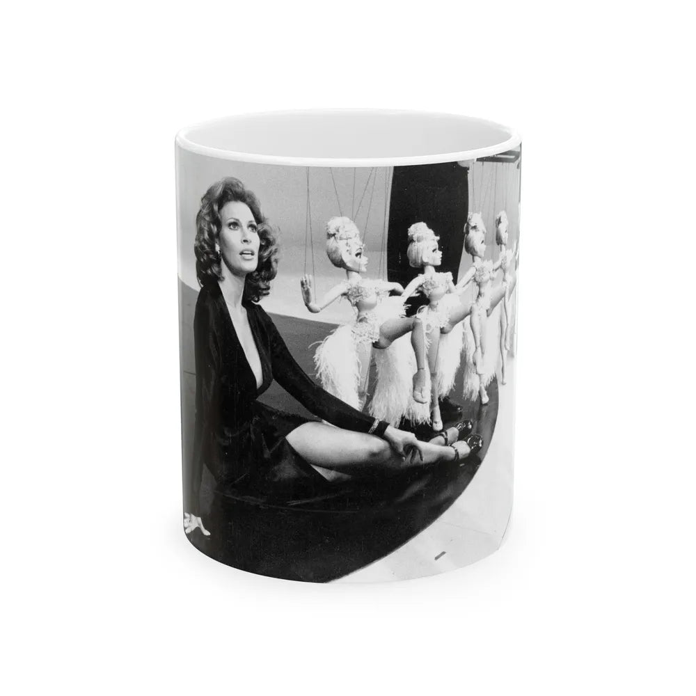 Raquel Welch #246 (Vintage Female Icon) White Coffee Mug-11oz-Go Mug Yourself