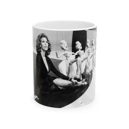 Raquel Welch #246 (Vintage Female Icon) White Coffee Mug-11oz-Go Mug Yourself