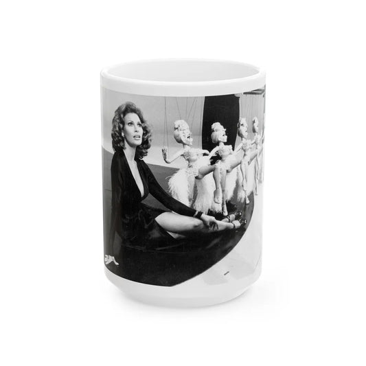 Raquel Welch #246 (Vintage Female Icon) White Coffee Mug-15oz-Go Mug Yourself