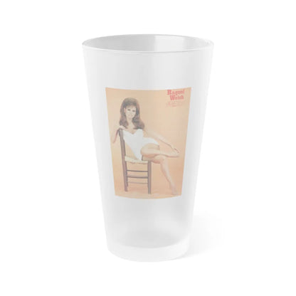 Raquel Welch #248 (Vintage Female Icon) Frosted Pint Glass 16oz-16oz-Frosted-Go Mug Yourself