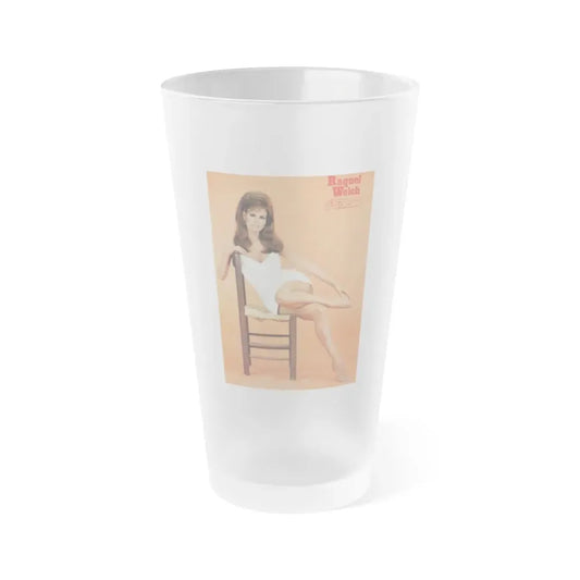 Raquel Welch #248 (Vintage Female Icon) Frosted Pint Glass 16oz 16oz Frosted - Go Mug Yourself