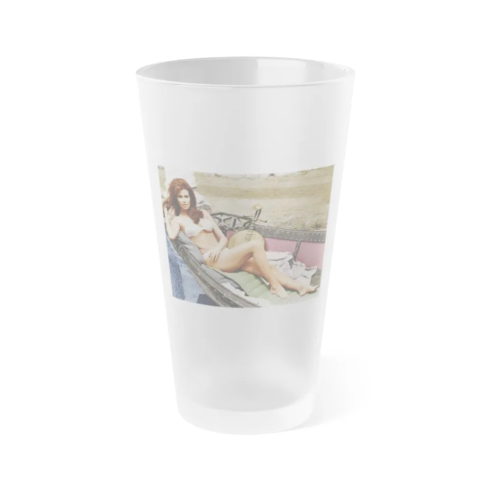 Raquel Welch #253 (Vintage Female Icon) Frosted Pint Glass 16oz-16oz-Frosted-Go Mug Yourself