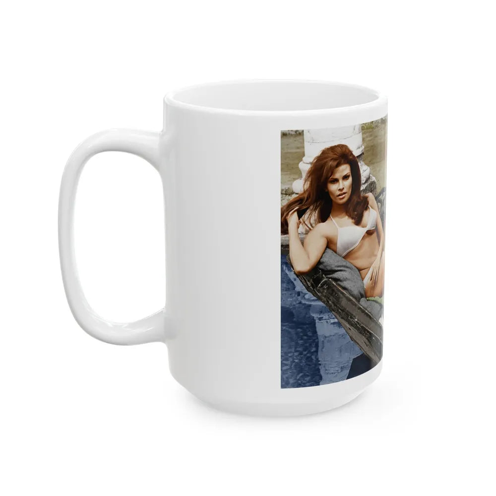 Raquel Welch #253 (Vintage Female Icon) White Coffee Mug-Go Mug Yourself