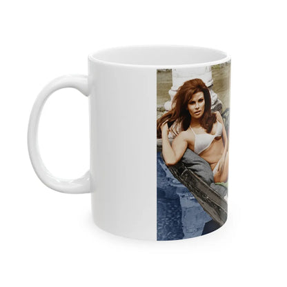 Raquel Welch #253 (Vintage Female Icon) White Coffee Mug-Go Mug Yourself