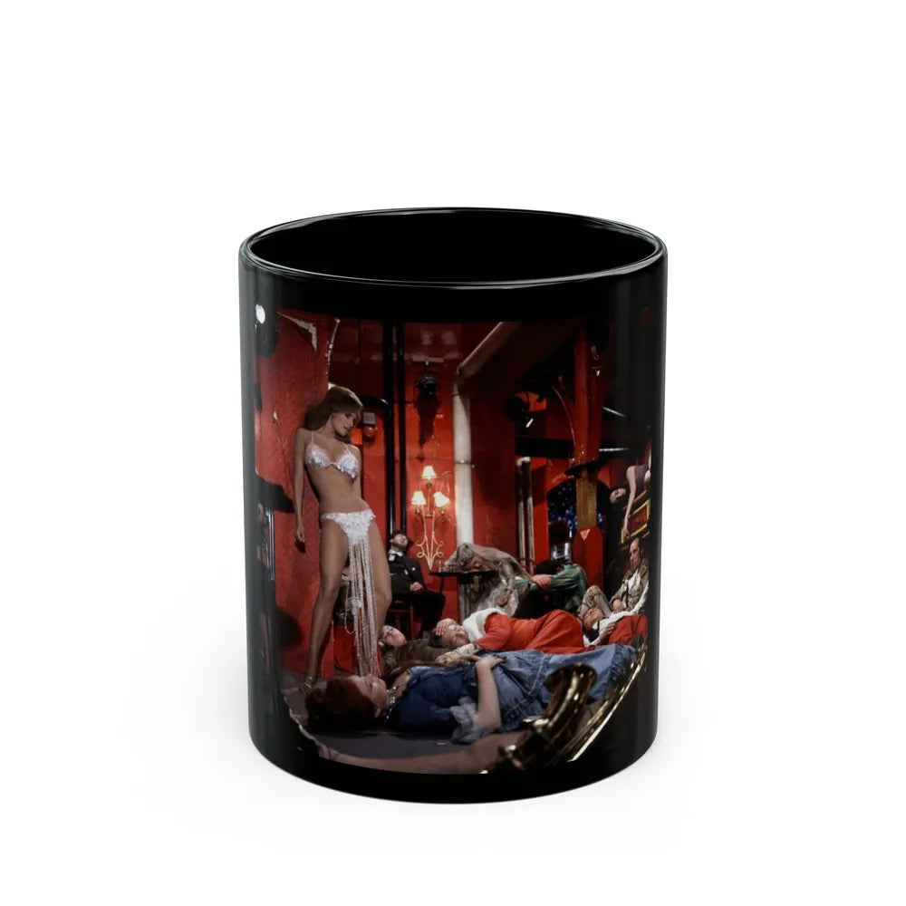 Raquel Welch #255 (Vintage Female Icon) Black Coffee Mug-11oz-Go Mug Yourself