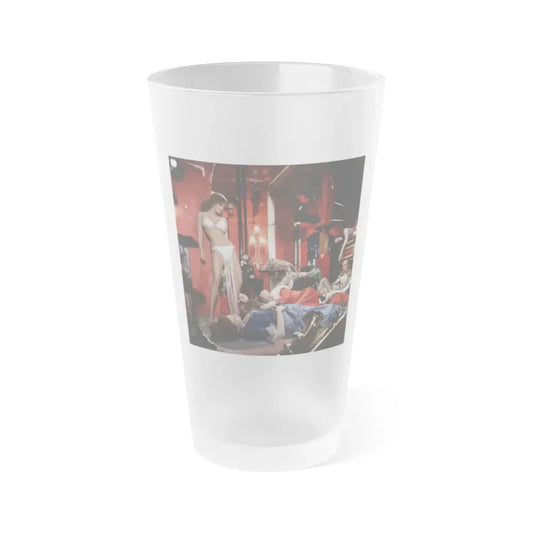 Raquel Welch #255 (Vintage Female Icon) Frosted Pint Glass 16oz 16oz Frosted - Go Mug Yourself