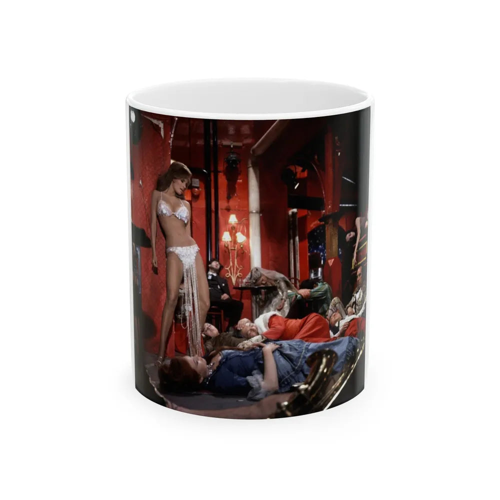 Raquel Welch #255 (Vintage Female Icon) White Coffee Mug-11oz-Go Mug Yourself