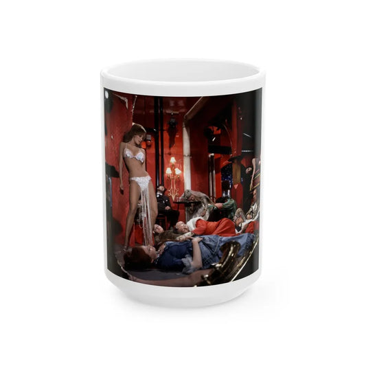 Raquel Welch #255 (Vintage Female Icon) White Coffee Mug-15oz-Go Mug Yourself