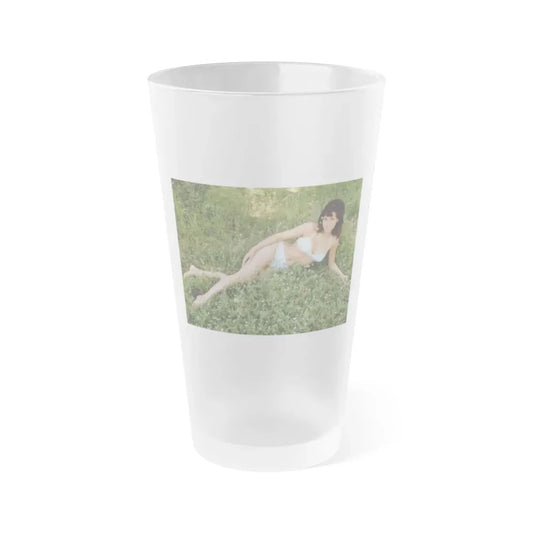 Raquel Welch #258 (Vintage Female Icon) Frosted Pint Glass 16oz 16oz Frosted - Go Mug Yourself