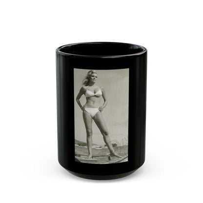 Raquel Welch #259 (Vintage Female Icon) Black Coffee Mug-15oz-Go Mug Yourself