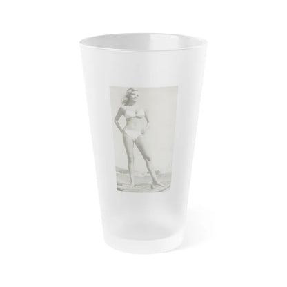 Raquel Welch #259 (Vintage Female Icon) Frosted Pint Glass 16oz-16oz-Frosted-Go Mug Yourself