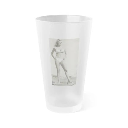 Raquel Welch #259 (Vintage Female Icon) Frosted Pint Glass 16oz 16oz Frosted - Go Mug Yourself