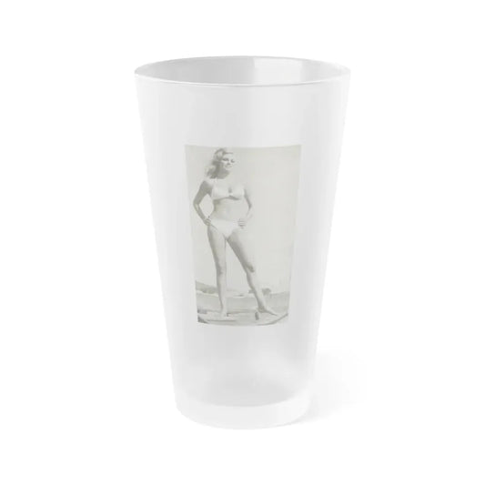 Raquel Welch #259 (Vintage Female Icon) Frosted Pint Glass 16oz 16oz Frosted - Go Mug Yourself