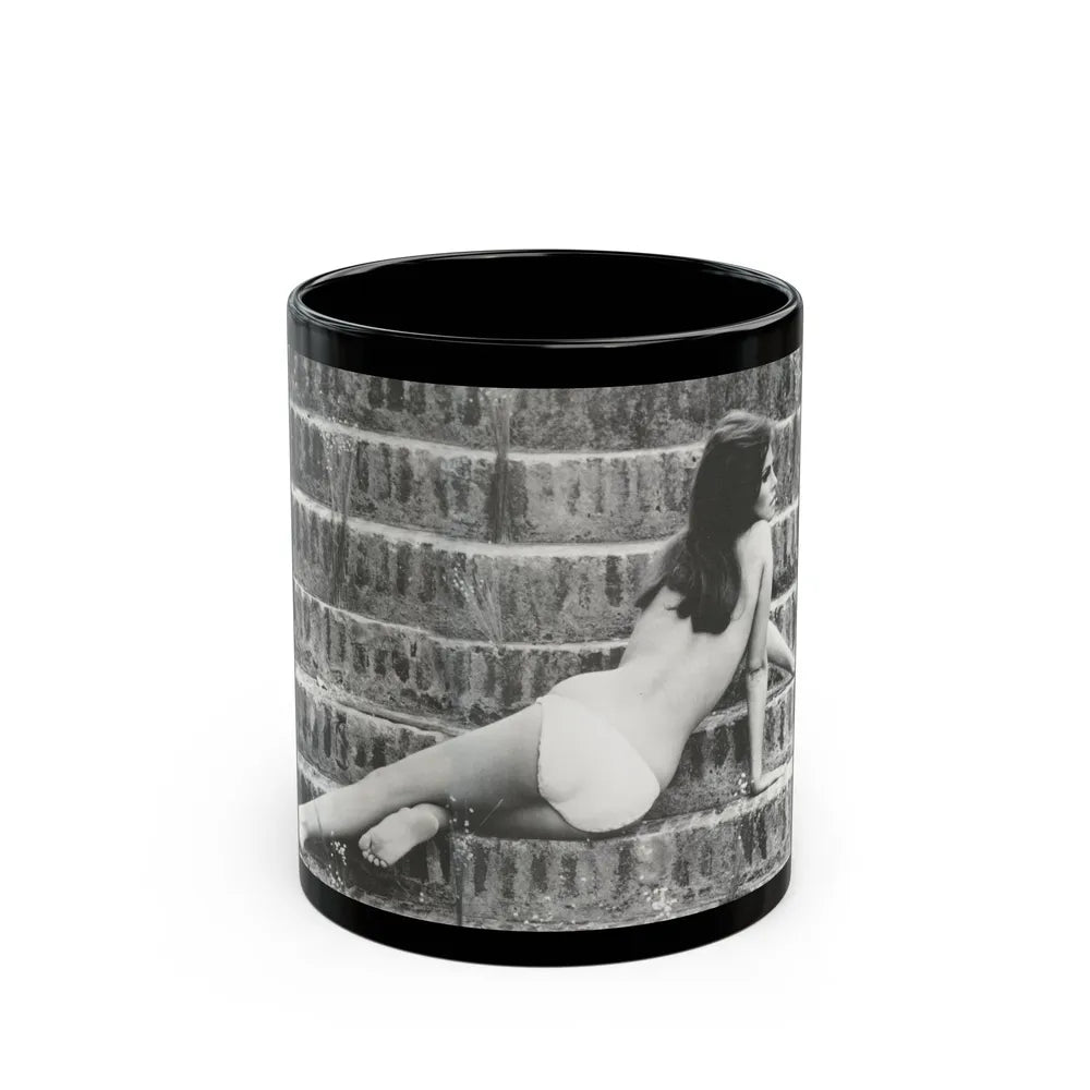 Raquel Welch #260 (Vintage Female Icon) Black Coffee Mug-11oz-Go Mug Yourself