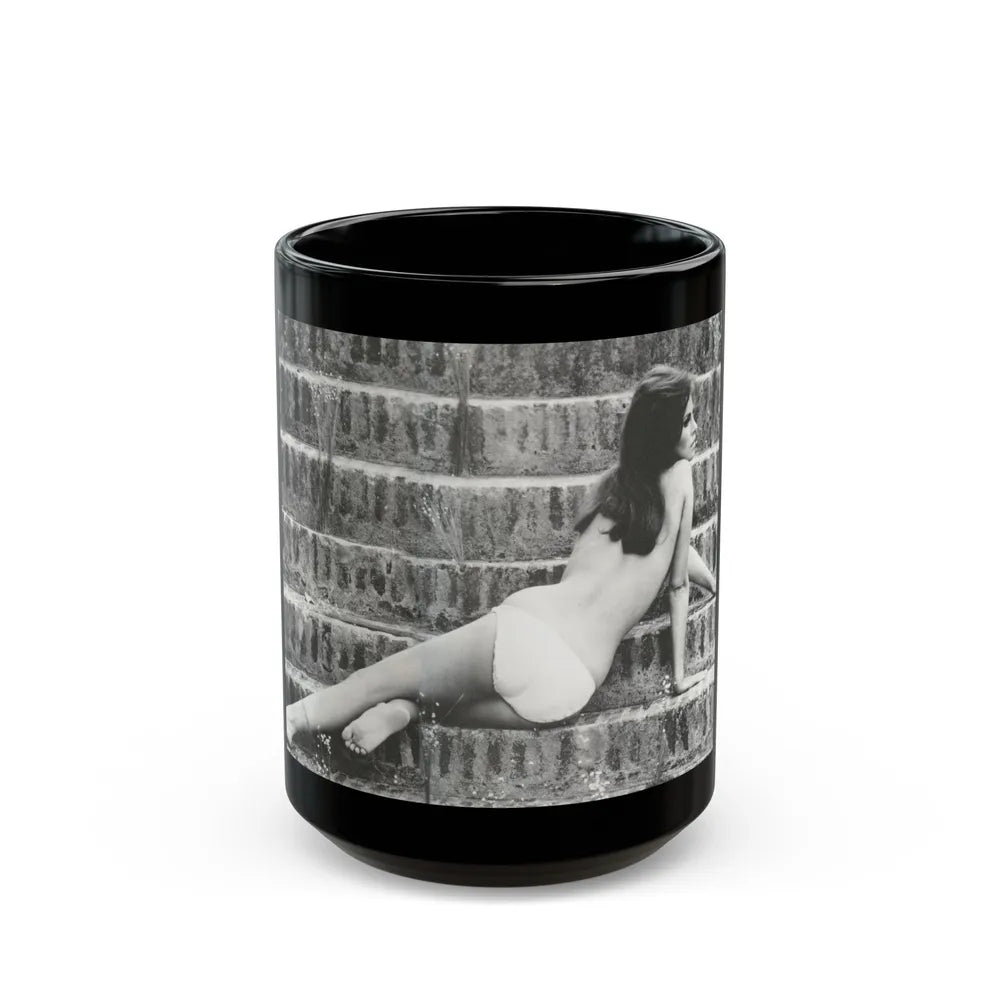 Raquel Welch #260 (Vintage Female Icon) Black Coffee Mug-15oz-Go Mug Yourself