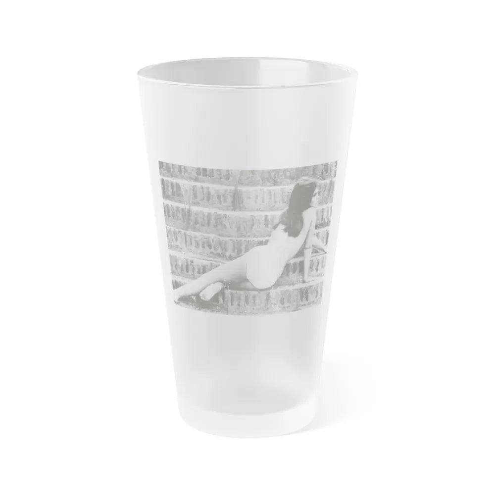 Raquel Welch #260 (Vintage Female Icon) Frosted Pint Glass 16oz-16oz-Frosted-Go Mug Yourself