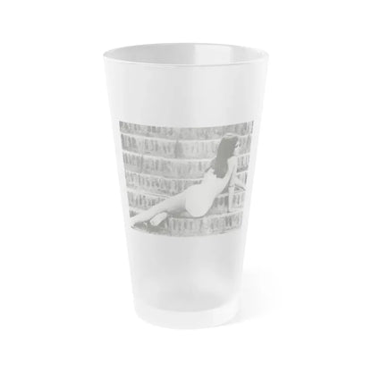 Raquel Welch #260 (Vintage Female Icon) Frosted Pint Glass 16oz 16oz Frosted - Go Mug Yourself