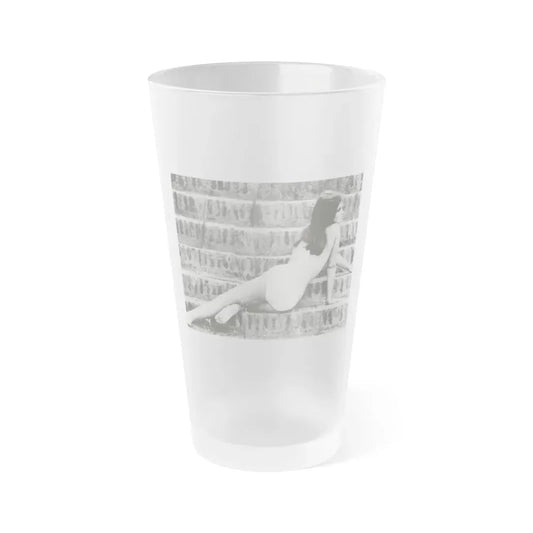 Raquel Welch #260 (Vintage Female Icon) Frosted Pint Glass 16oz 16oz Frosted - Go Mug Yourself