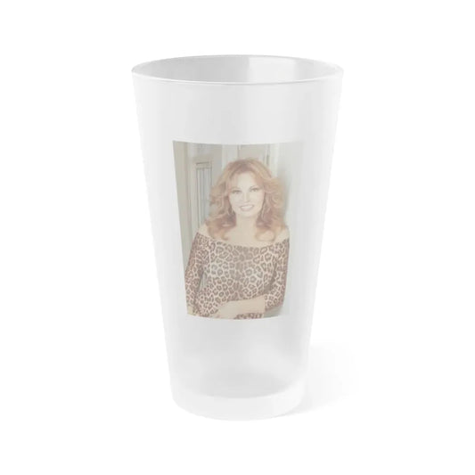 Raquel Welch #267 (Vintage Female Icon) Frosted Pint Glass 16oz 16oz Frosted - Go Mug Yourself