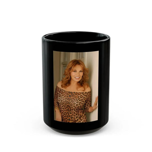Raquel Welch #269 (Vintage Female Icon) Black Coffee Mug 15oz - Go Mug Yourself
