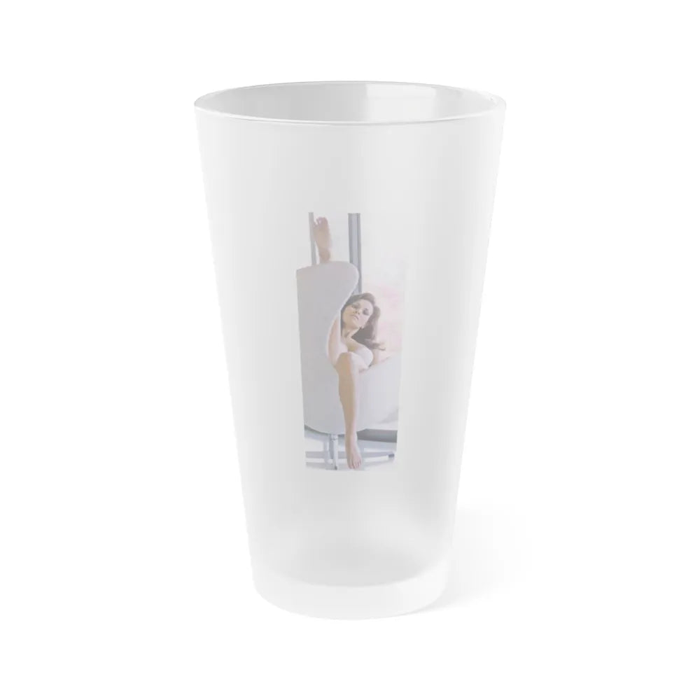 Raquel Welch #270 (Vintage Female Icon) Frosted Pint Glass 16oz-16oz-Frosted-Go Mug Yourself