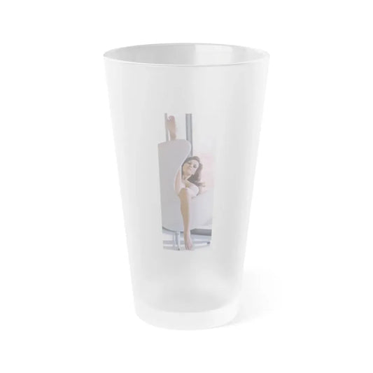 Raquel Welch #270 (Vintage Female Icon) Frosted Pint Glass 16oz 16oz Frosted - Go Mug Yourself