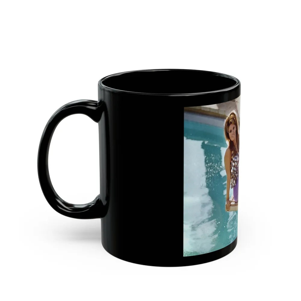 Raquel Welch #271 (Vintage Female Icon) Black Coffee Mug-Go Mug Yourself