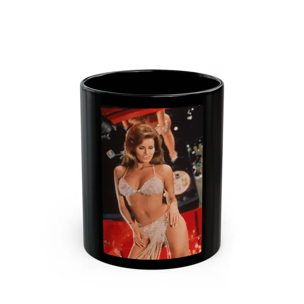 Raquel Welch #277 (Vintage Female Icon) Black Coffee Mug-11oz-Go Mug Yourself